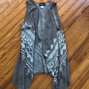 Long patterned vest